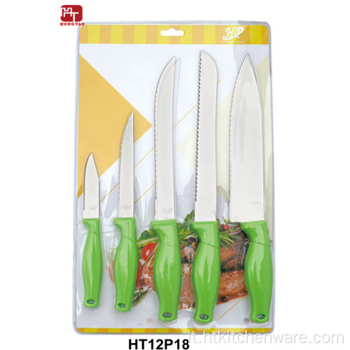 Set di coltelli con manico in plastica